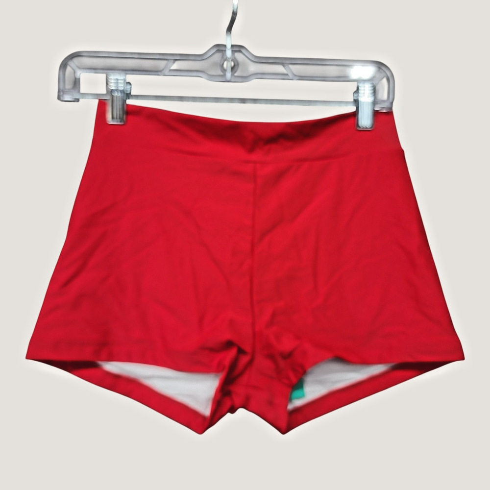 NWT Bellecarrie Women’s Medium Red Boy Shorts Swim Bottoms ONLY Lined Athletic